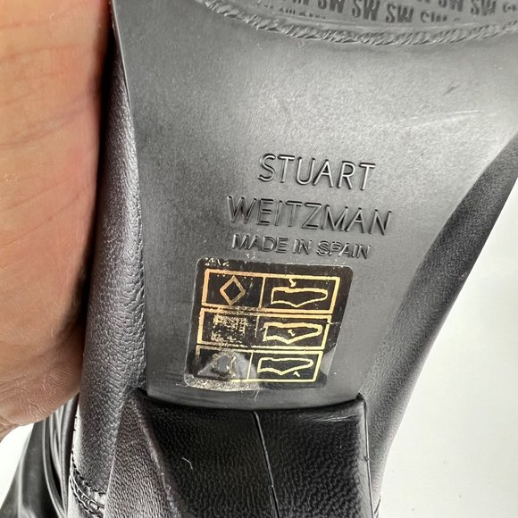 Stuart Weitzman Womens Black Leather Mid Calf Boots Slouchy size EU 35.5 US 5.5 - Picture 14 of 16